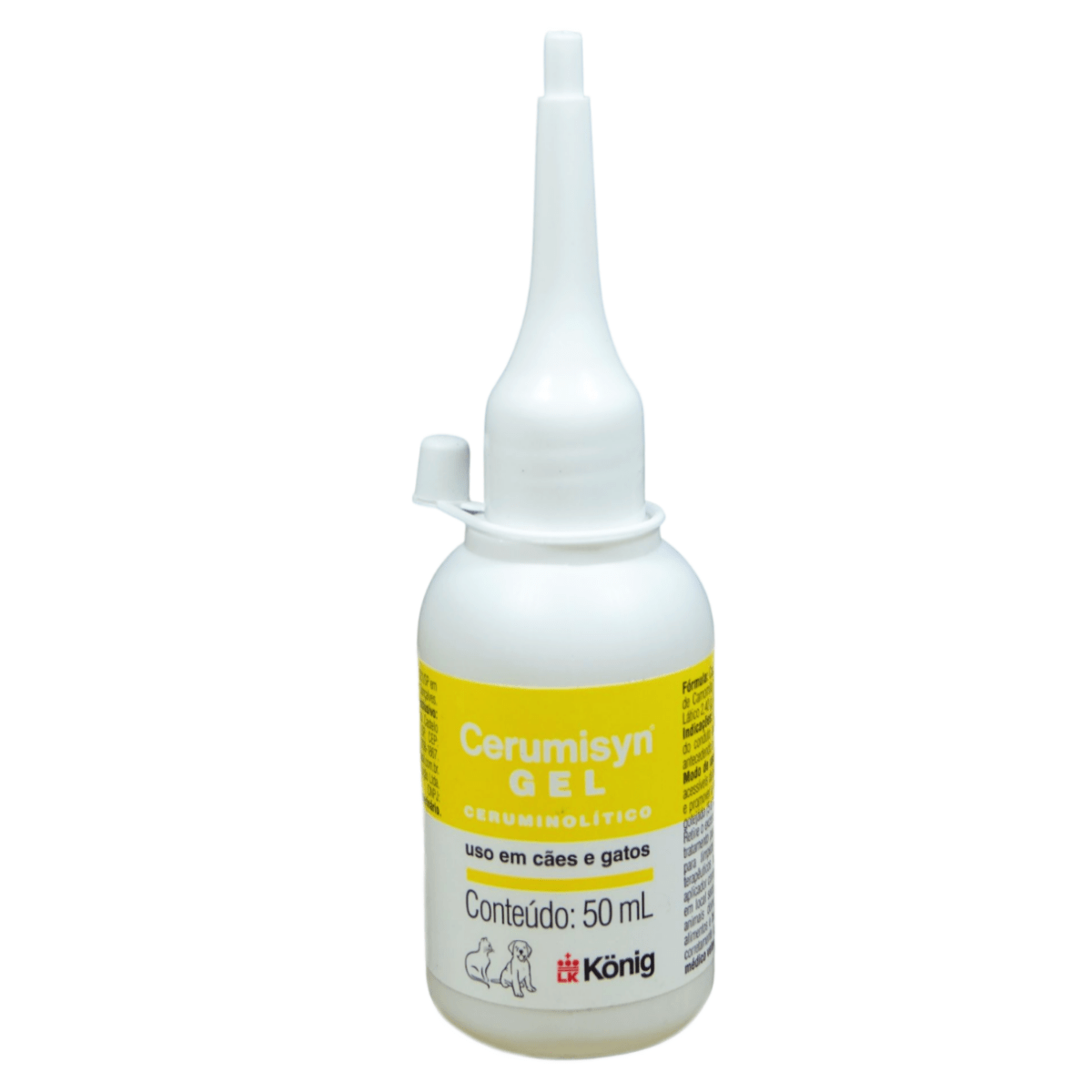 Encontraproduto.com.br - Gel Ceruminolítico Cerumisyn Konig Para Limpeza no Ouvido 50ml (MP)