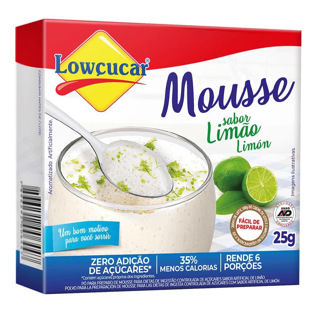 Mousse Po Lowçucar Zero Açucar 25g Limão