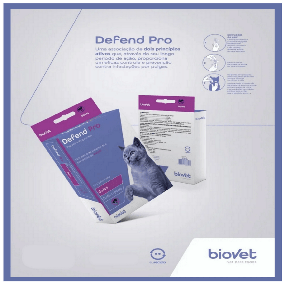 Defend Pro Gatos Biovet Kit Com 25