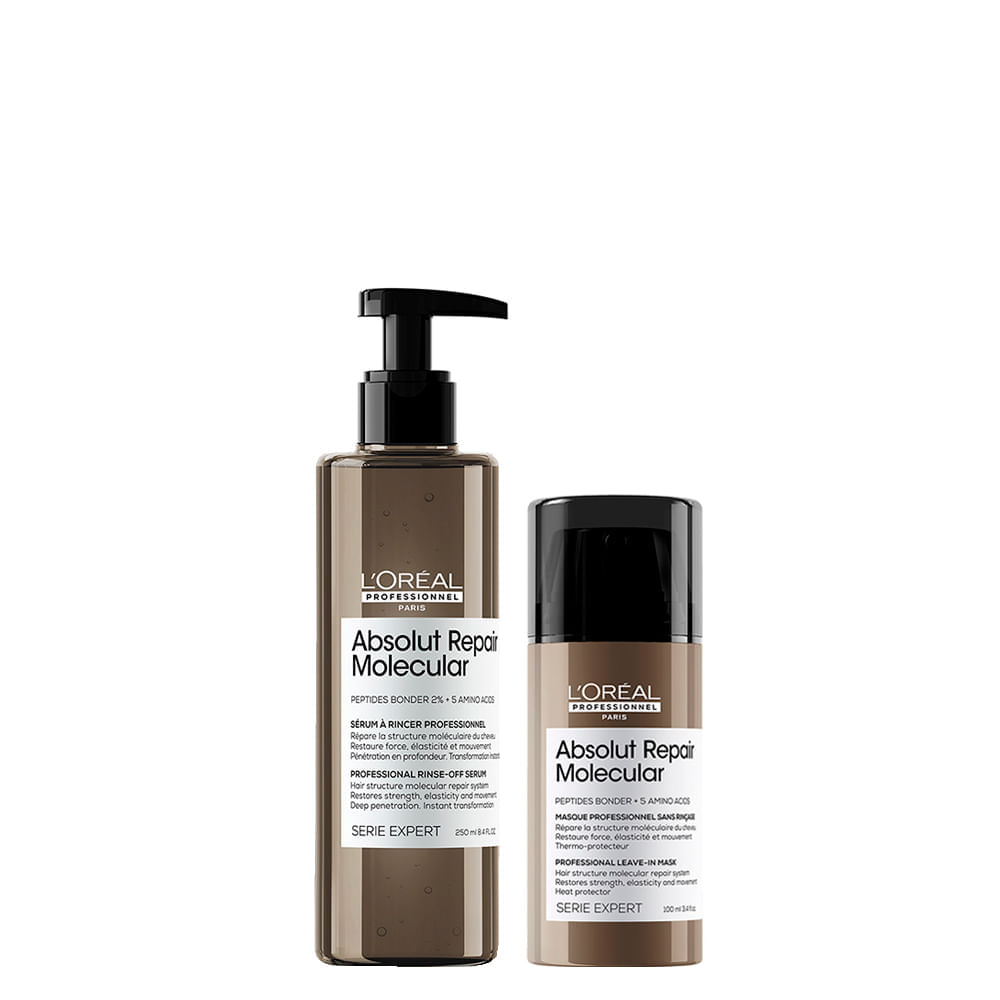Kit LOréal Professionnel Absolut Repair Molecular - Leave-in 100 ml + Sérum 250 ml