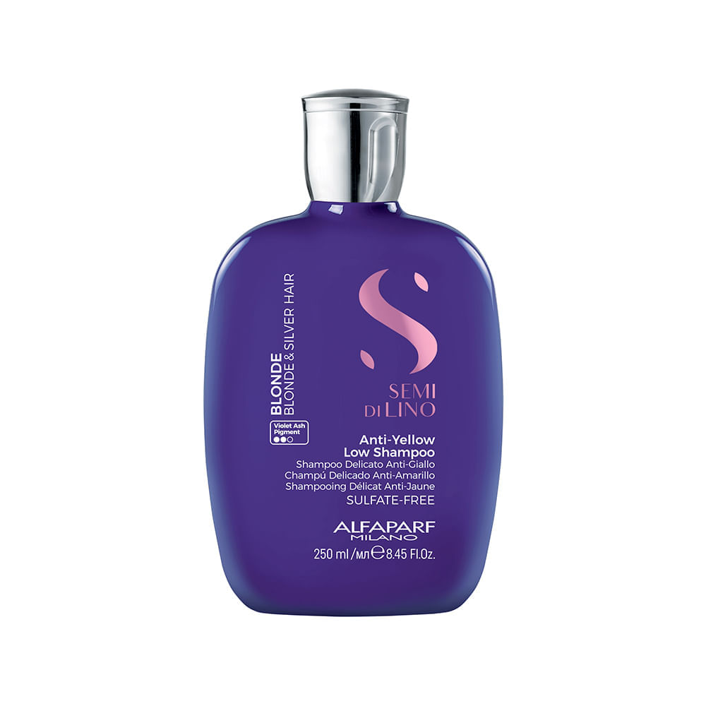 Kit Alfaparf Milano Professional Semi Di Lino Blonde Anti-Yellow - Shampoo 250 ml + Condicionador  200 ml + Leave-in 125 ml
