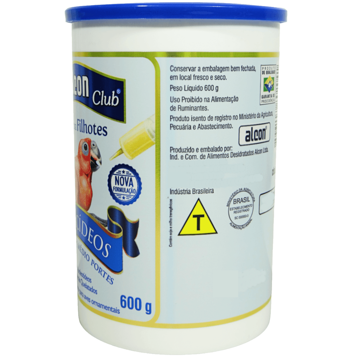 Alcon Club Papa Para Filhotes Psitacídeos Super Premium 600g Kit Com 2