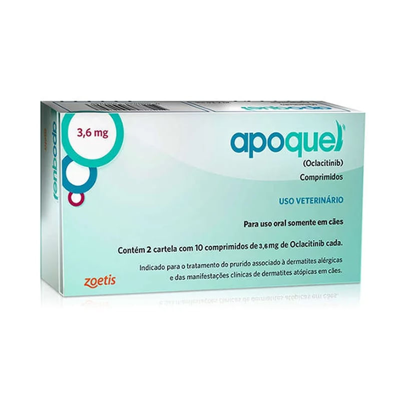 Encontraproduto.com.br - Apoquel 3,6Mg - 20Compr Zoetis Para Cães