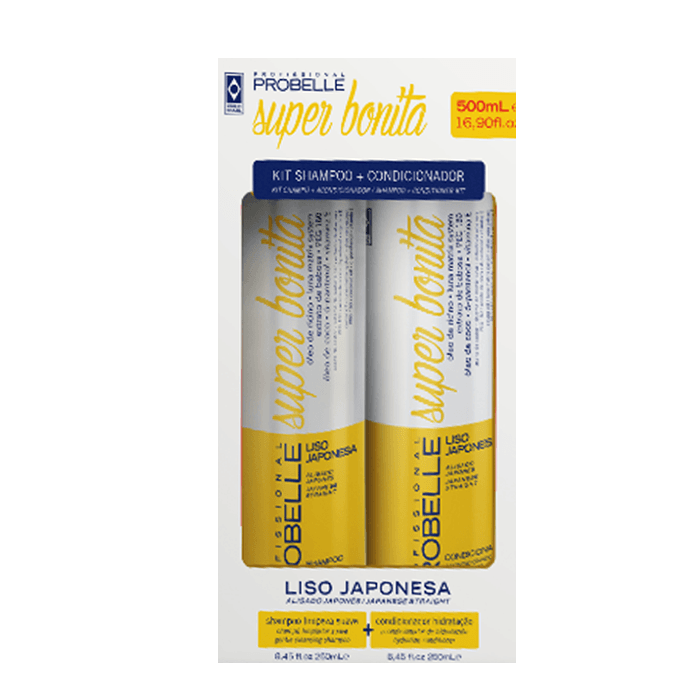 Kit Shampoo E Cond Liso Definitiva Japonesa 500ml Probelle
