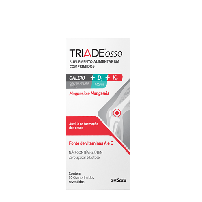 Suplemento Alimentar Triade Osso 30 Comprimidos Revestidos