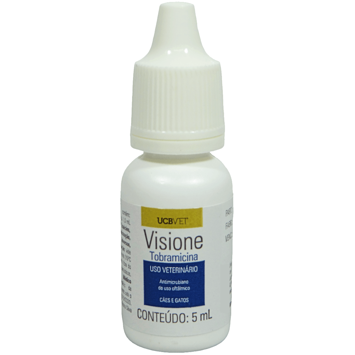 Visione Colírio Tobramicina 5ml Para Cães e Gatos ucbvet Kit Com 3