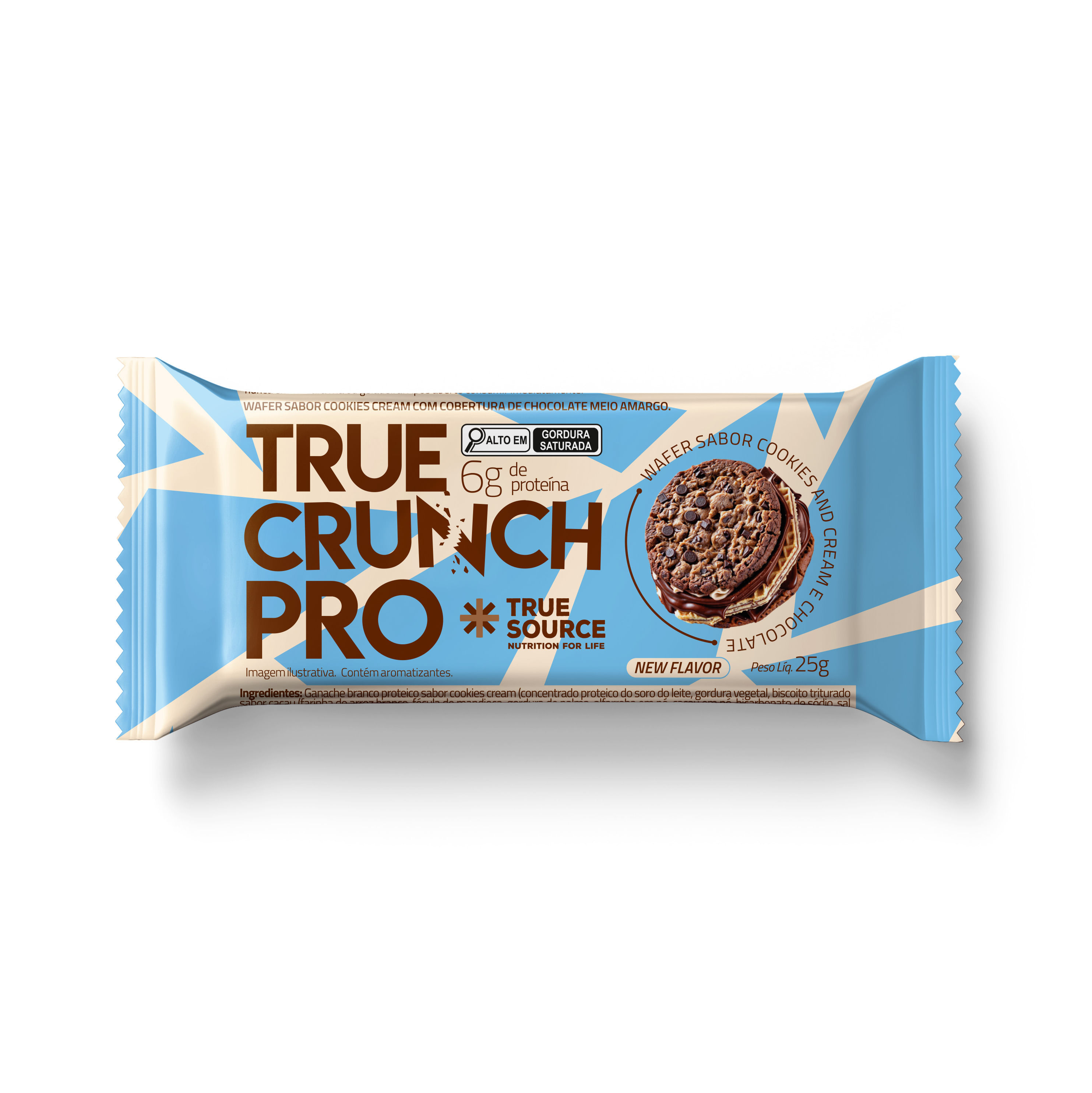 Wafer Crunch Pro Cookies And Cream e Chocolate 25g - True Source