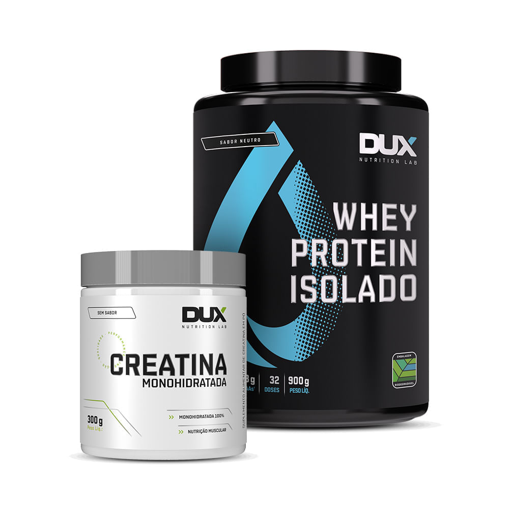 Whey Protein Isolado Pote 900G Dux Nutrition Sabor Cappuccino - 900G
