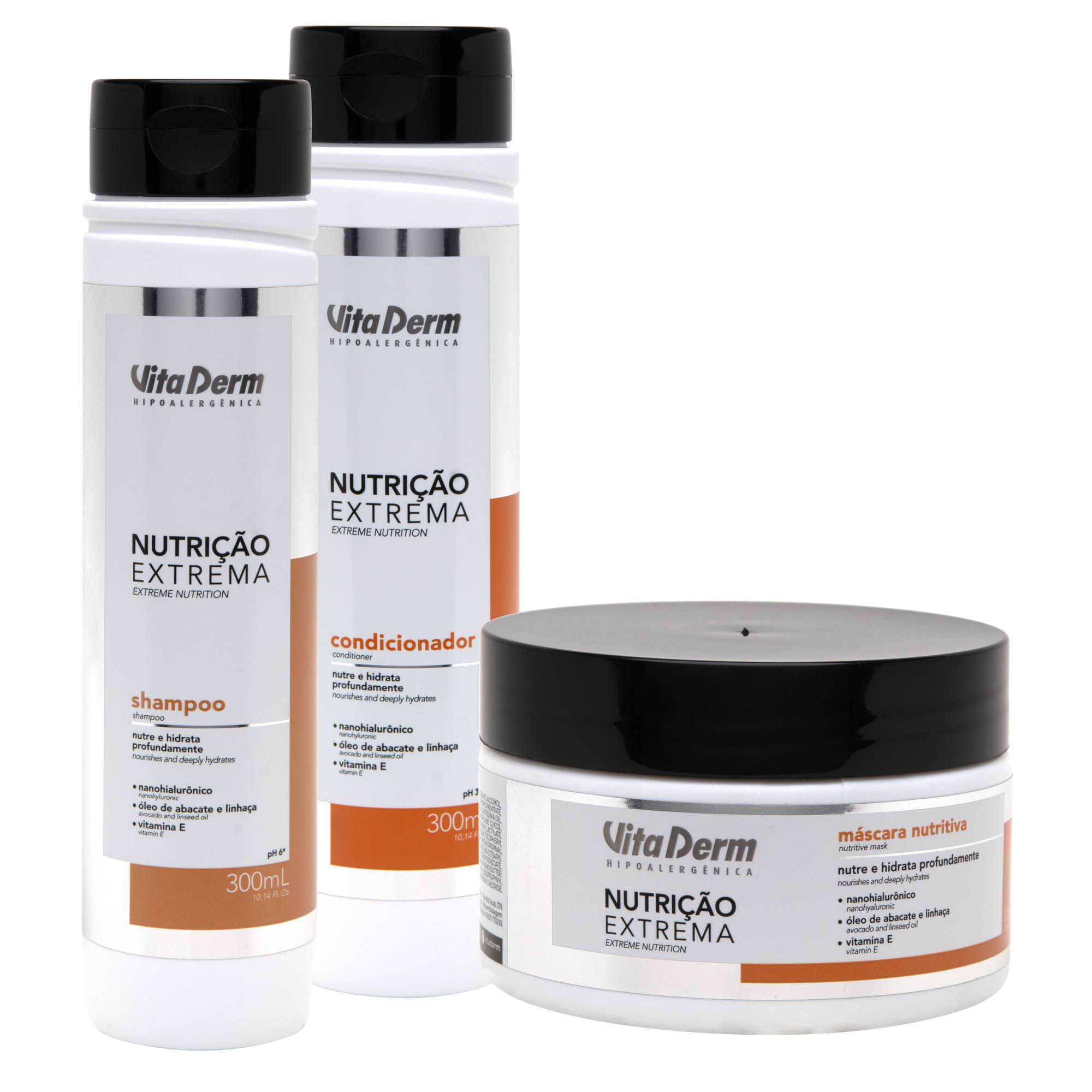Kit Liso Extremo - Shampoo 300ml + Condicionador 300ml + Máscara 220g + Leave in  140ml