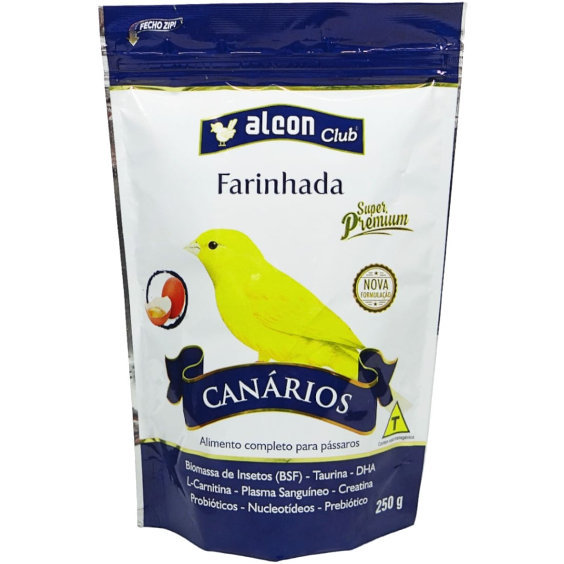 ALCON CLUB FARINHADA CANÁRIO 250G SUPER PREMIUM KIT COM 10