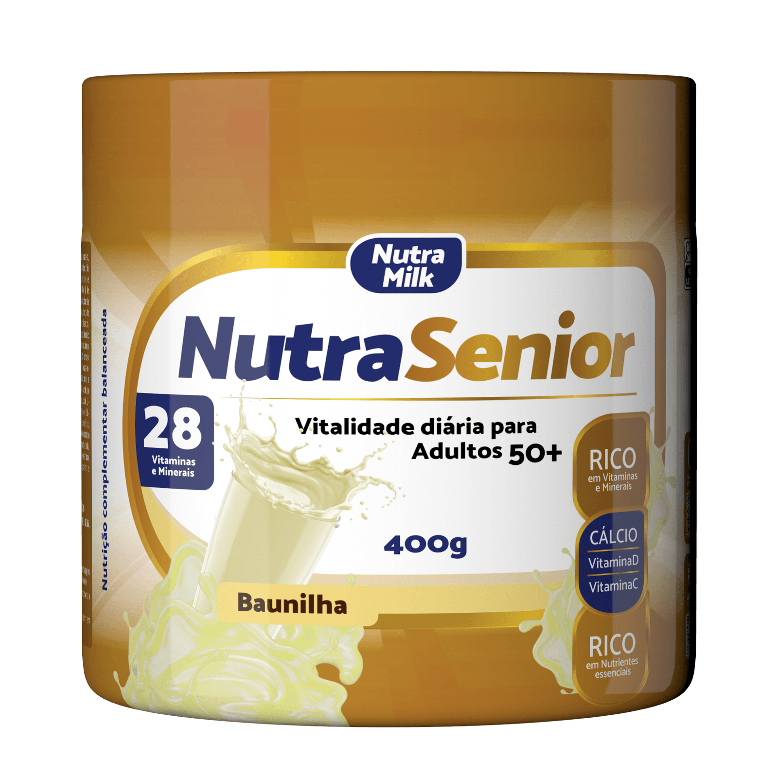 Kit: Nutra Senior Adulto 50+ Baunilha 400g NutraMilk 2 Uni