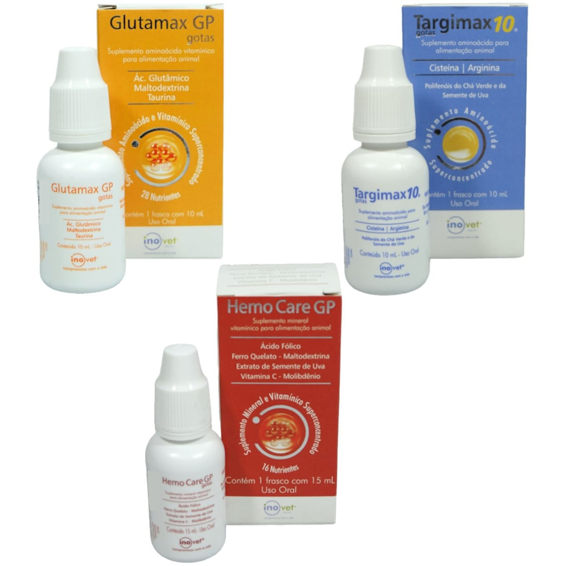 KIT 1 GLUTAMAX GP 10ML + 1 TARGIMAX 10ML + 1 HEMO CARE GP 15ML