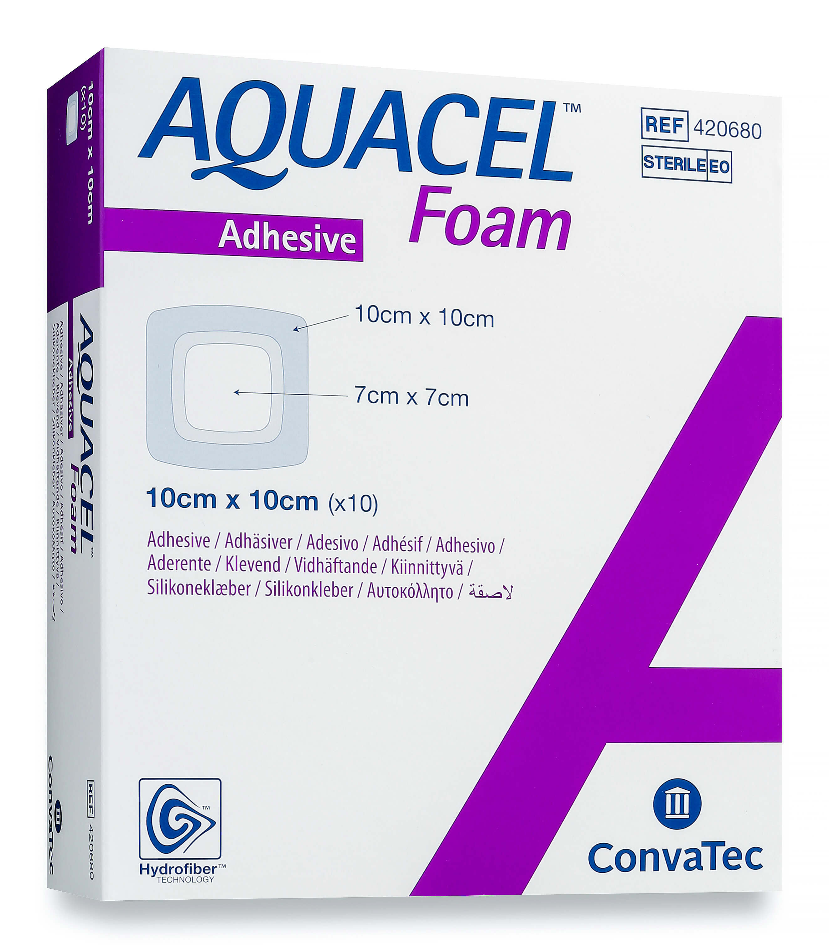 Curativo Aquacel Foam com Adesivo 10x10cm - ConvaTec