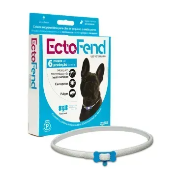 Coleira Antiparasitária EctoFend 48cm para Cães de Pequeno e Médio Porte - Azul