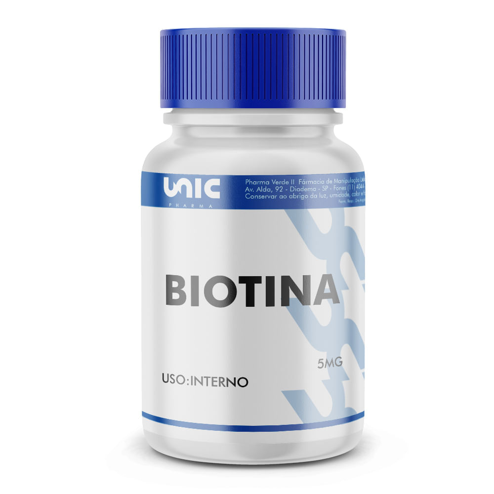Biotina 5mg 90 Cápsulas