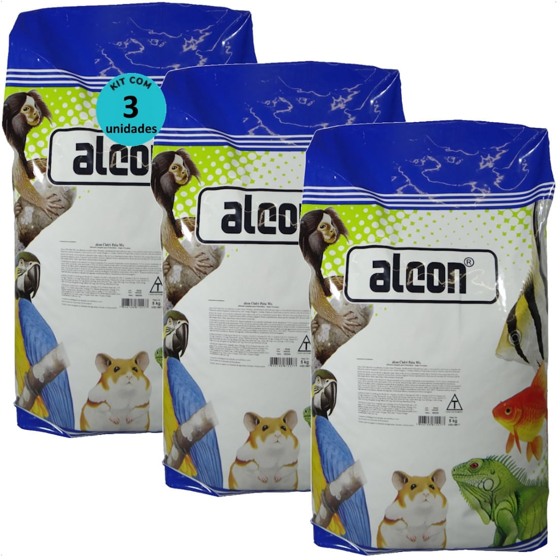 ALCON CLUB PSITA MIX 5KG KIT COM 3