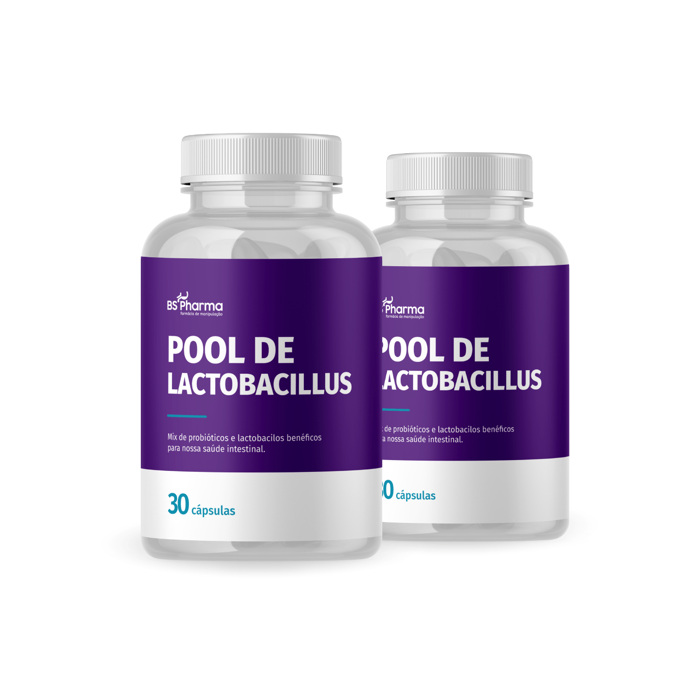 Encontraproduto.com.br - Pool de Lactobacillus 30 Cápsulas BS Pharma