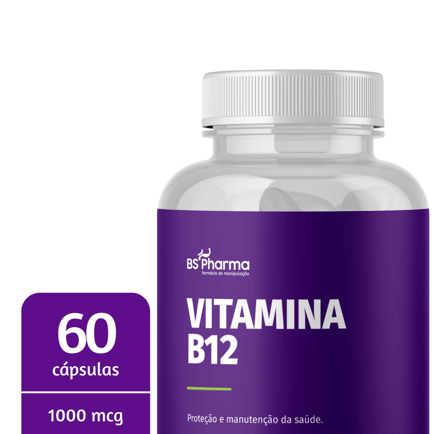 Vitamina B12 Metilcobalamina 1000 mcg 60 Cápsulas BS Pharma