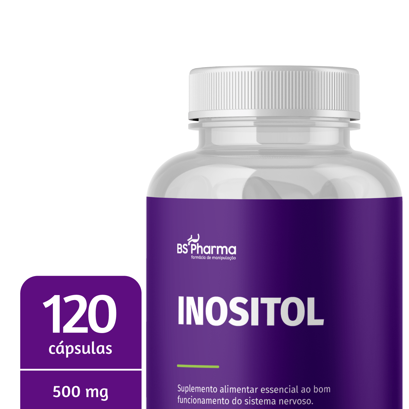 Encontraproduto.com.br - Inositol 500 mg 60 Cápsulas BS Pharma