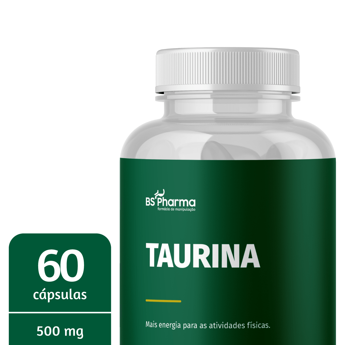 Taurina 500 mg 60 Cápsulas BS Pharma