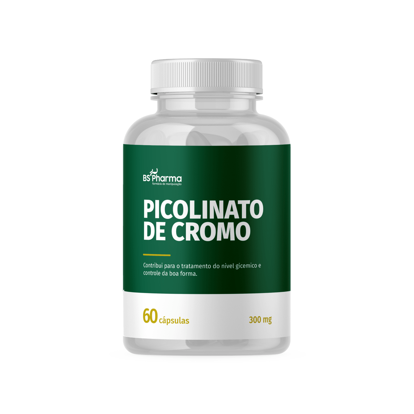 Picolinato de Cromo 300mcg 60 Cápsulas BS Pharma