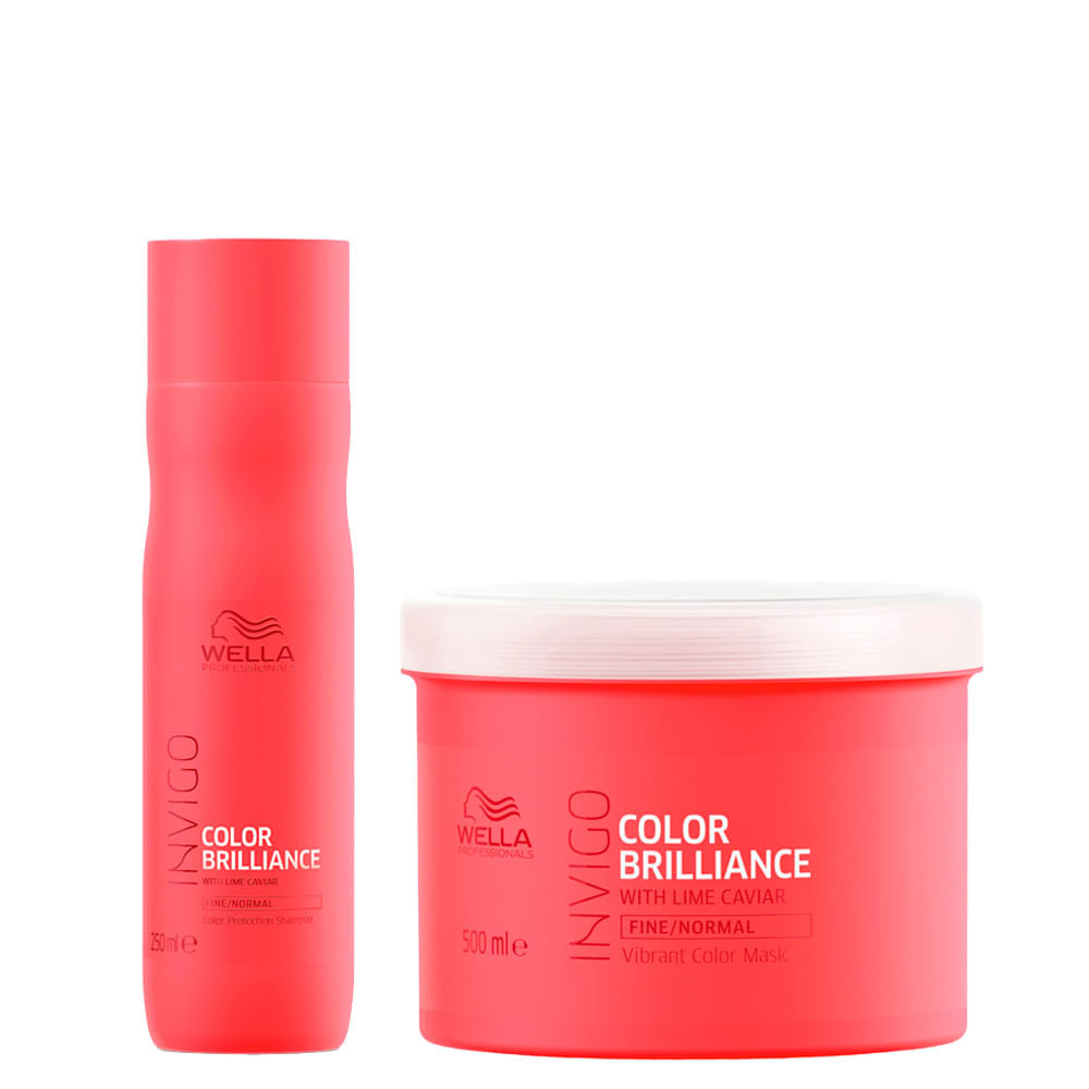 Encontraproduto.com.br - Kit Wella Professionals Invigo Color Brilliance - Shampoo 250 ml + Máscara 500 ml