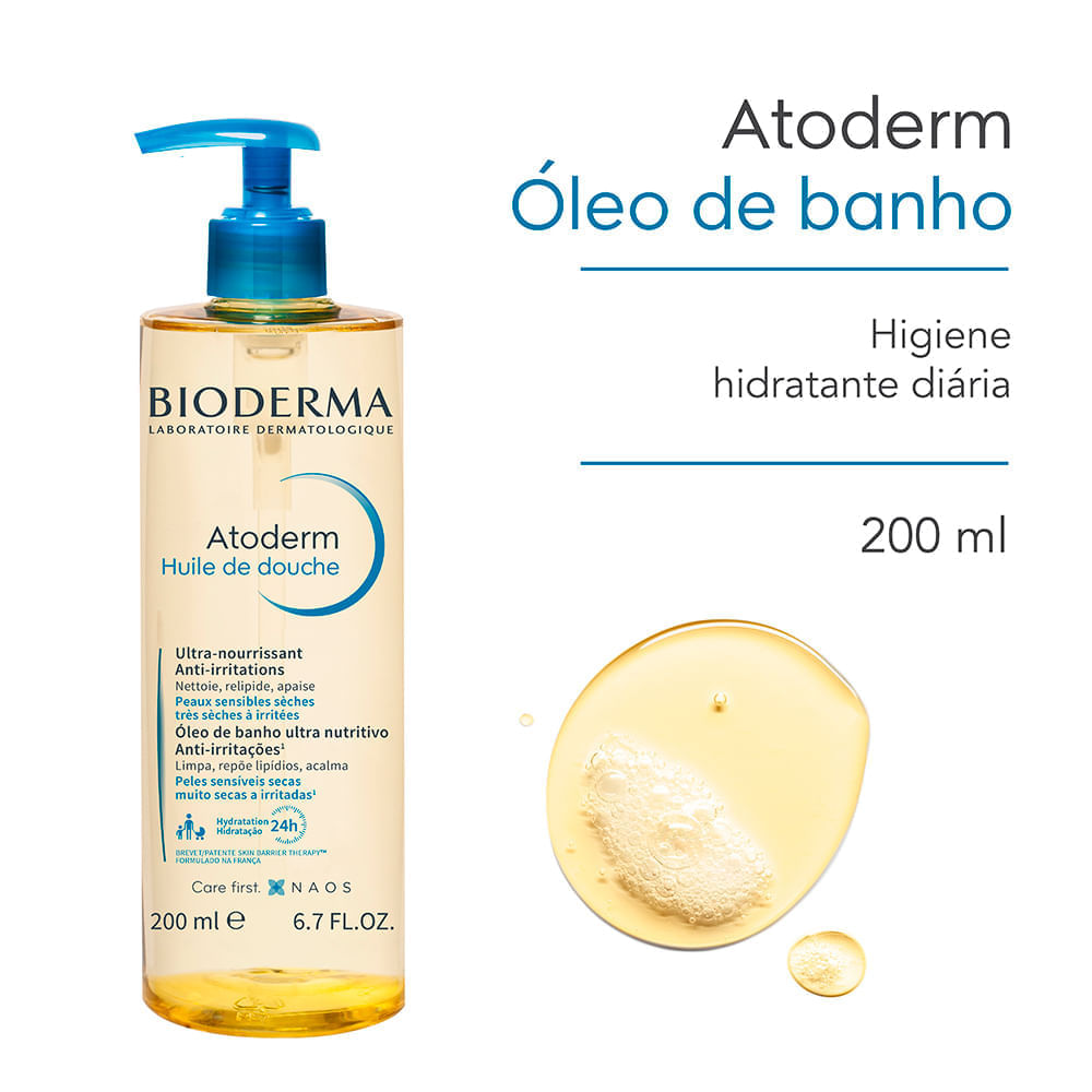 Encontraproduto.com.br - Óleo de Banho Hidratante Corporal Bioderma Atoderm 200ml