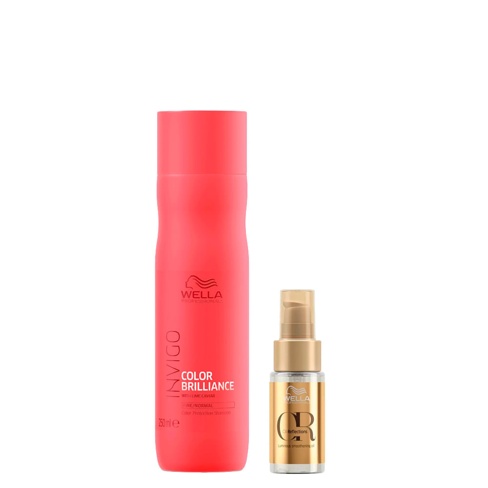 Kit Wella Professionals Invigo Color Brilliance - Shampoo 250 ml + Óleo Capilar 30 ml