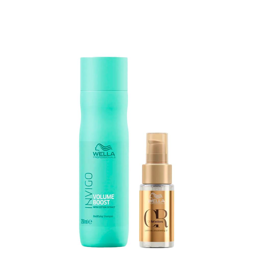 Kit Wella Professionals Invigo Volume Boost- Shampoo 250 ml+ Óleo 30 ml