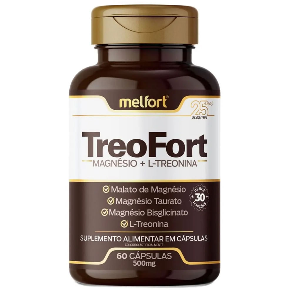 Treofort Magnésio + L-Treonina 60 Cápsulas - Melfort