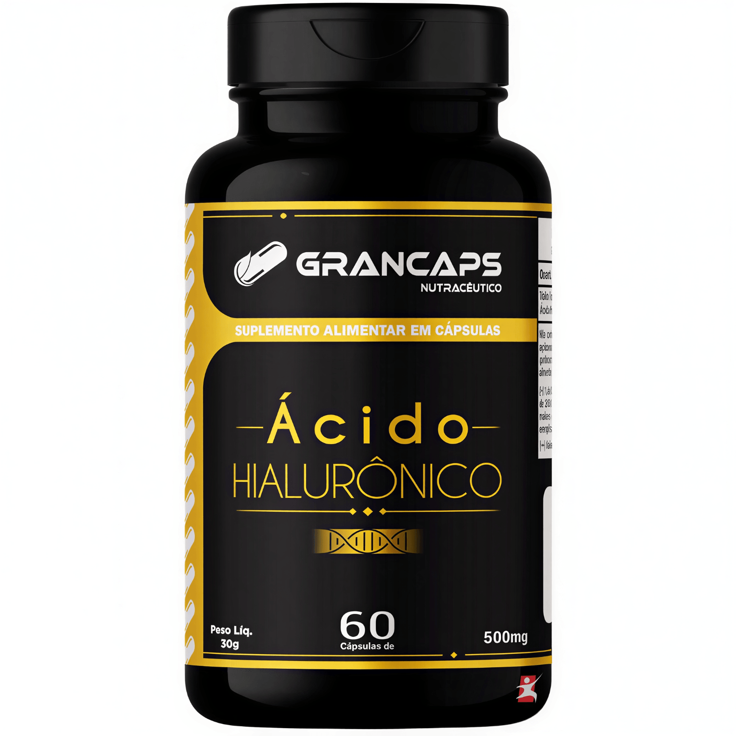 Ácido Hialurônico em cápsulas 500mg. 60 Cápsulas