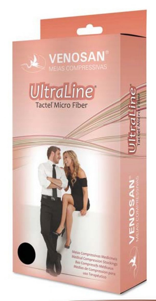 Meia Venosan Ultra V4000 Agh 20-30 G Abert Preto