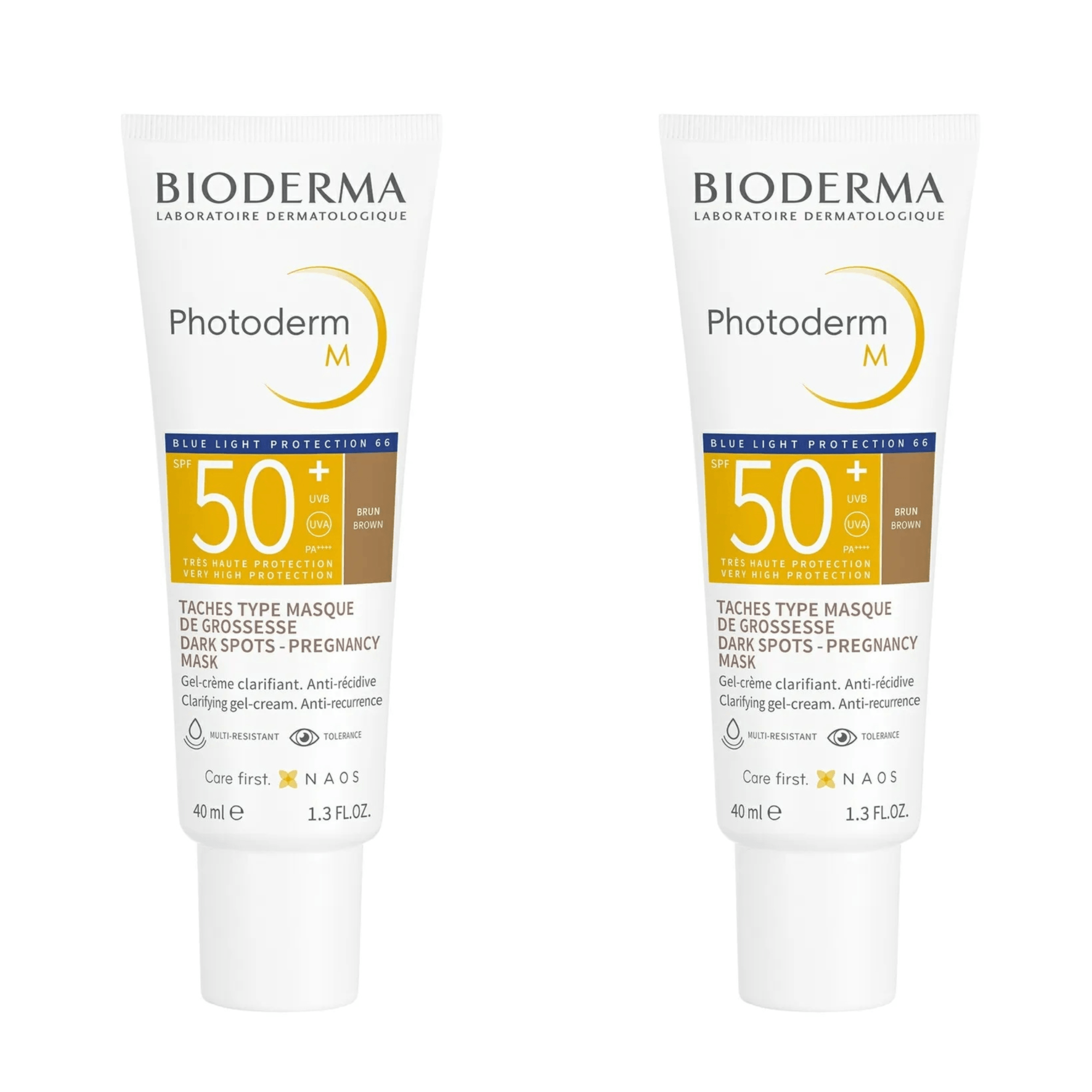 Encontraproduto.com.br - Kit com 2 Unidades de Photoderm M Bioderma Protetor Solar 40ml FPS50 Brun