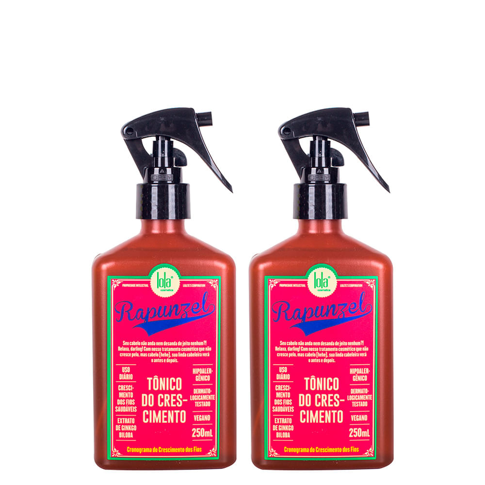 Kit Lola Cosmetics Rapunzel - Tônico Capilar de Crescimento 250ml - 2 Unidades