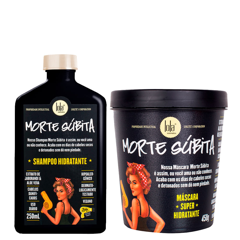 Kit Lola Cosmetics Hidratação Morte Súbita - Shampoo 250ml + Máscara de Hidratação 450g