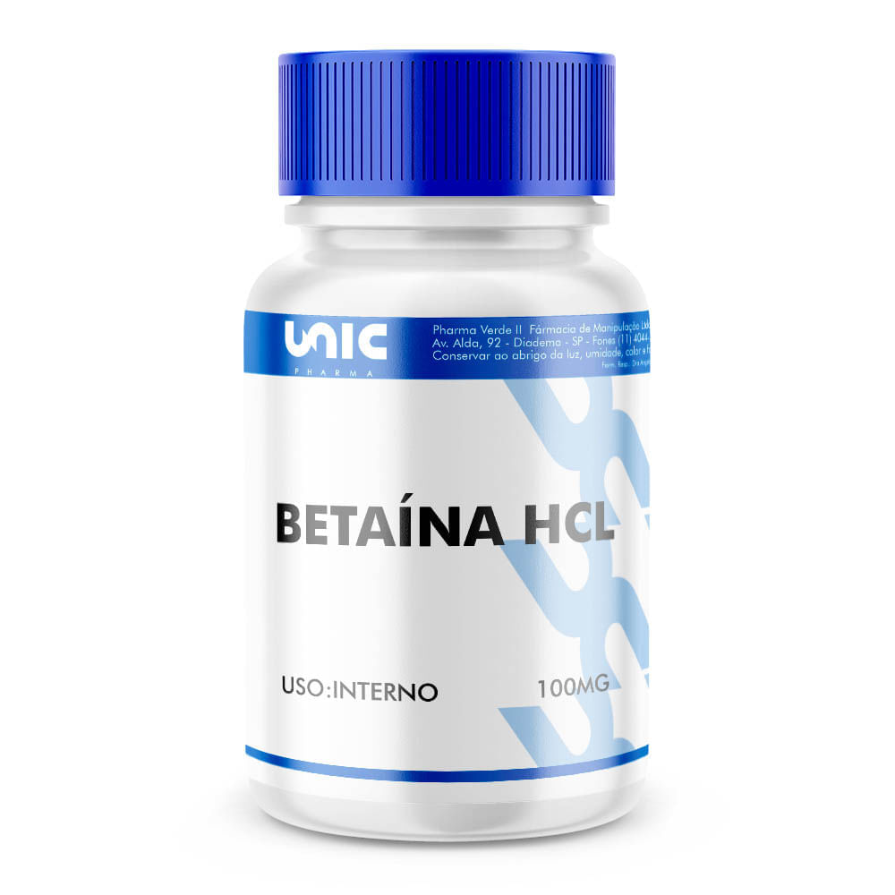 Encontraproduto.com.br - Betaína Hcl 100Mg - 60 Cápsulas