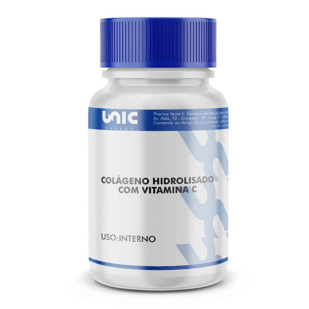 Colágeno hidrolisado 500mg com vit C 300mg 30 doses
